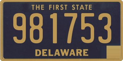 DE license plate 981753
