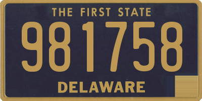 DE license plate 981758