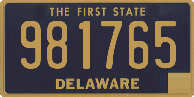 DE license plate 981765