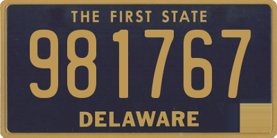 DE license plate 981767