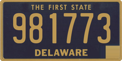 DE license plate 981773
