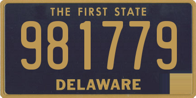 DE license plate 981779