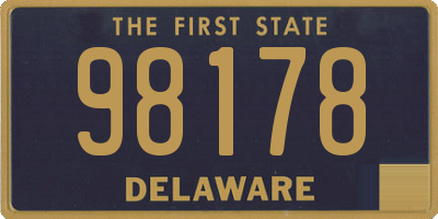 DE license plate 98178