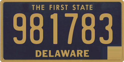 DE license plate 981783