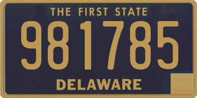 DE license plate 981785