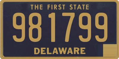 DE license plate 981799