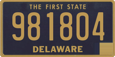 DE license plate 981804