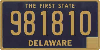 DE license plate 981810