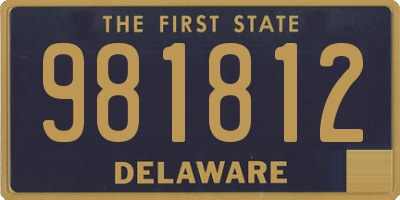 DE license plate 981812