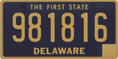 DE license plate 981816