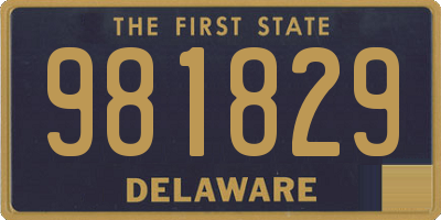 DE license plate 981829
