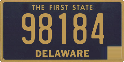 DE license plate 98184