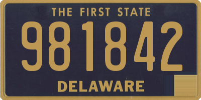 DE license plate 981842