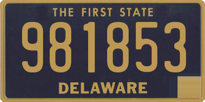 DE license plate 981853