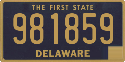 DE license plate 981859