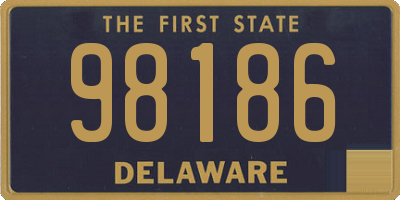 DE license plate 98186