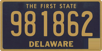 DE license plate 981862