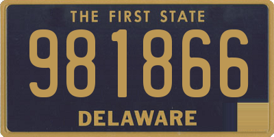 DE license plate 981866