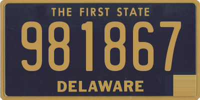 DE license plate 981867