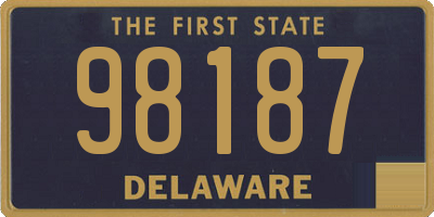 DE license plate 98187