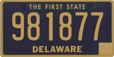 DE license plate 981877