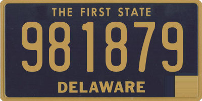 DE license plate 981879