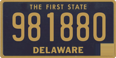 DE license plate 981880