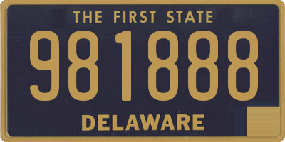 DE license plate 981888