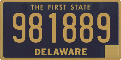 DE license plate 981889
