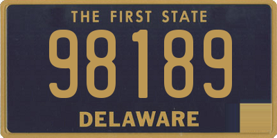 DE license plate 98189