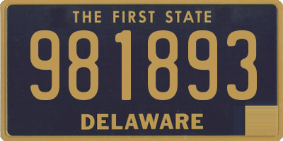 DE license plate 981893