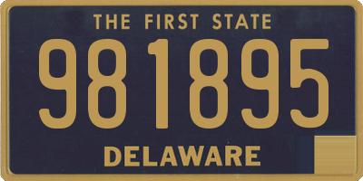 DE license plate 981895