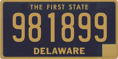 DE license plate 981899