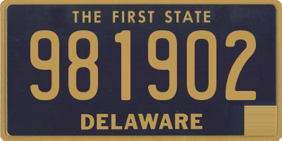 DE license plate 981902