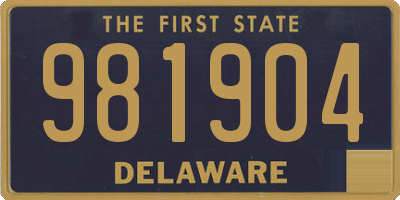 DE license plate 981904