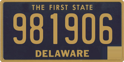 DE license plate 981906