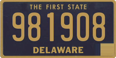 DE license plate 981908