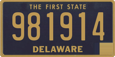 DE license plate 981914