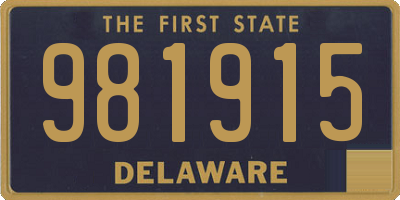 DE license plate 981915