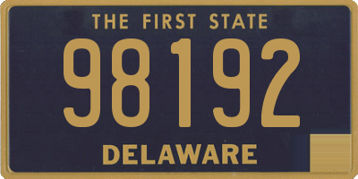 DE license plate 98192