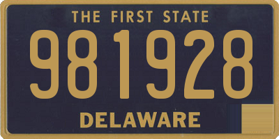 DE license plate 981928