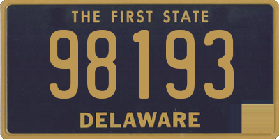 DE license plate 98193