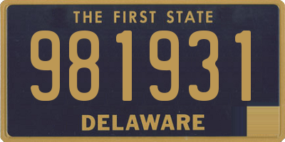 DE license plate 981931