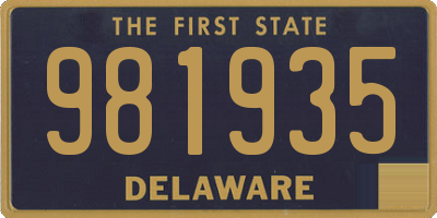 DE license plate 981935