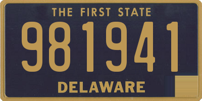 DE license plate 981941