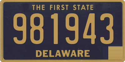DE license plate 981943