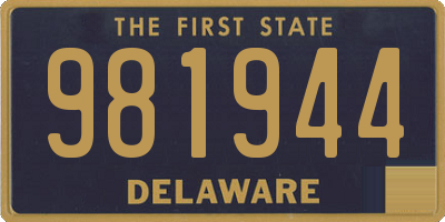 DE license plate 981944