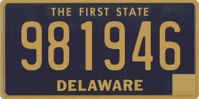 DE license plate 981946