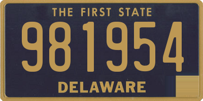 DE license plate 981954