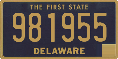 DE license plate 981955